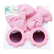 Load image into Gallery viewer, Kids 3pc Bow Hair Clip Set + Sunglasses | UV Protection, Summer Fun