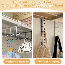 Load image into Gallery viewer, Iron 6-Hook Storage Shelf: Versatile Organizer for Kitchen and Wardrobe
