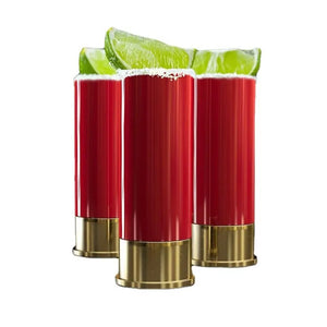 4PCS 12 Gauge Shell Shot Glasses - Shotgun-Shaped Plastic Drinking Cup Set for Bar & Hunting