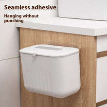 Load image into Gallery viewer, Trash Bin Without Punching Silicone Handle with Lid Two-way Opening Lid Wall-mounted PP Paper Basket Storage Tube Household Item