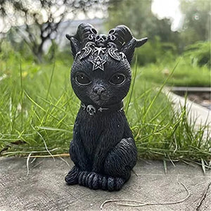 Black Cat Statue! Halloween Decor, Witchy Cat