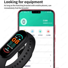 Load image into Gallery viewer, M6 Smart Watch Men Women Fitness Smart Bracelet Sports Band Heart Rate Blood Pressure Monitor Waterproof Multi-function Watches