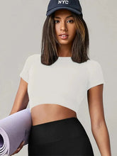 Load image into Gallery viewer, Women Yoga Top Seamless Sport T Shirts Fitness Clothes Short Sleeve Yoga Shirt Gym Top Running Active Wear Sport Top