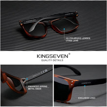 Load image into Gallery viewer, KINGSEVEN TR90 Polarized Square Retro Sunglasses Men Women Carbon Fiber Outdoor Sports