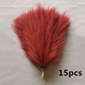 15pcs Artificial Pampas Grass Bouquet - Wedding, Home & Party Decoration Flowers