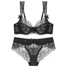 Load image into Gallery viewer, French Lace Ultra-Thin Bra Set Sexy Underwear Anti-Sagging Support Comfort Nylon