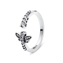 Load image into Gallery viewer, 925 Sterling Silver Rings For Women Original Crown Love Heart Wishbone Engagement Wedding Rose Gold Crystal Ring Luxury Jewelry
