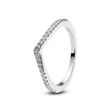 Load image into Gallery viewer, 925 Sterling Silver Rings For Women Original Crown Love Heart Wishbone Engagement Wedding Rose Gold Crystal Ring Luxury Jewelry