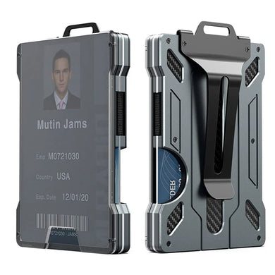 Men's Outdoor Tactical Aluminum Wallet Smart Magic Card Holder Magsafe Mini