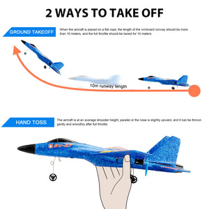 SU-27 RC Plane 2.4G Remote Control Airplane EPP Foam Vertical Aircraft Kids Toys