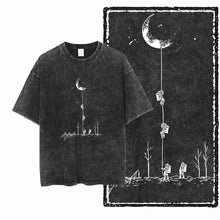 Load image into Gallery viewer, SA ASTRONAUT SPACE THEMES Printed Cotton Acid Washed Graphic Unisex T Shirt Cool Streetwear Men Tshirts Big Size Tee for men