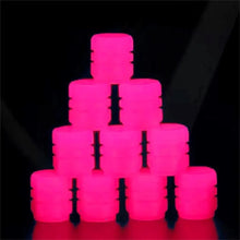 Load image into Gallery viewer, 20PCS Luminous Tire Valve Caps Motorcycle Bike Wheel Nozzle Dustproof Tyre Valve Stem Fluorescent Night Glowing Car Decor