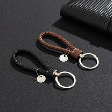 Load image into Gallery viewer, 2Pcs/Set PU Leather Braided Woven Rope Keychain DIY Bag Pendant Key Chain Holder Key Car Trinket Keyring Men Women Gift Jewelry