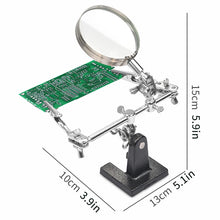 Load image into Gallery viewer, 3.5x-12x Welding Magnifier w/ LED Light &amp; Helping Hands