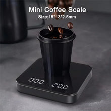 Load image into Gallery viewer, 1Set Electronic Coffee Scale with Silicone Pad Digital Coffee Scale with Timer LED Display USB Charging Home Cafe Use Good Gift