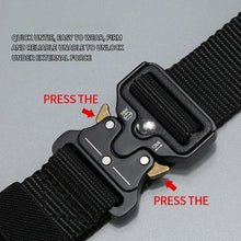 Load image into Gallery viewer, Men&#39;s Tactical Belt: Outdoor Hunting, Multi-Function Nylon, Marine Corps Canvas