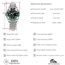 Load image into Gallery viewer, PAGANI DESIGN PD-1662: Luxury GMT Mechanical Wristwatch