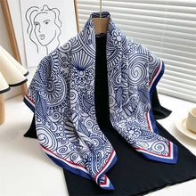 Load image into Gallery viewer, 90*90Cm Square Scarf Twill Silk Feeling Women Head Shawls and Wraps Luxury Hair Tree Print Neck Scarves Hijab Bandana Pashmina