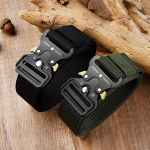 Men's Tactical Combat Belt: Army Outdoor Survival - High-Quality Marine Corps Canvas