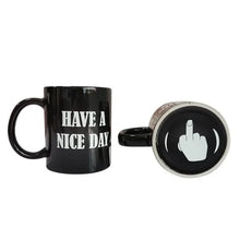 Load image into Gallery viewer, Vertical Middle Finger Cup Creative Mug Anime Films and Television Products Funny Ceramic Coffee Breakfast Cup Christmas Gift