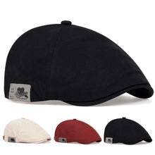 Load image into Gallery viewer, Men Side Letter Sticker Newsboy Caps British Painters Hats Spring and Autumn Adjustable Flat Cap Hip Hop Berets Peaked Cap
