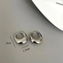 Load image into Gallery viewer, 925 Sterling Silver Vintage Gold Round Earrings For Women Trendy Earring Jewelry Prevent Allergy Party Accessories Gift