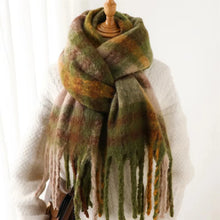 Load image into Gallery viewer, 2025 Winter Thick Warm Scarf Women Cashmere Shawl and Wraps Pashmina Neckerchief Bufanda Female Rainbow Hairy Tessel Echarpe New