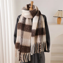 Load image into Gallery viewer, 2025 Winter Thick Warm Scarf Women Cashmere Shawl and Wraps Pashmina Neckerchief Bufanda Female Rainbow Hairy Tessel Echarpe New