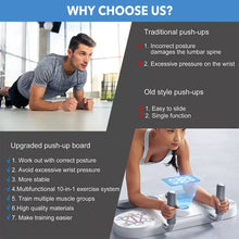 Load image into Gallery viewer, Push Up Board Chest Back Triceps Portable Exercise Workout Station with Timer