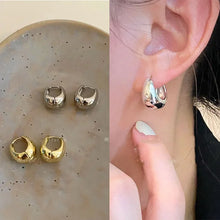 Load image into Gallery viewer, 925 Sterling Silver Vintage Gold Round Earrings For Women Trendy Earring Jewelry Prevent Allergy Party Accessories Gift