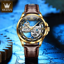Load image into Gallery viewer, OLEVS 6661 Top of the line Original Skeleton Men's Automatic Mechanical Watch Waterproof and Luminous Men's Watch Reloj Hombre
