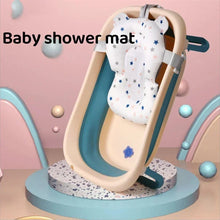 Load image into Gallery viewer, Portable Baby Bathtub Pad Adjustable Shower Cushion Newborn Support Foldable Bath Seat