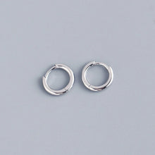 Load image into Gallery viewer, 6-15mm Stainless Steel Earring Minimalist Classic Round Gold Color Earring for Women Men Tiny Huggie Hoop Rock  Jewelry Gift