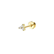 Load image into Gallery viewer, Bobisty 1pc Earrings Surgical Stainless Steel Earrings for Women Dainty Flat Back Earring Stud Hoop Cartilage for Sensitive Ears