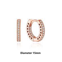 Load image into Gallery viewer, Original 925 Sterling Silver Earrings 2025 Stud Hoop Crystal Earings For Women Rose Gold Crown Heart Infinity Bee Earing Jewelry