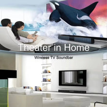 Load image into Gallery viewer, XIKCU Soundbar Speakers Bluetooth 5.3 Stereo Soundbar Surround Sound Home Cinema with Remote Control Support RCA AUX TF-Card