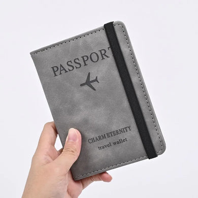 Men's PU Leather Wallet - Passport Holder Travel Purse Card Organizer Business Case