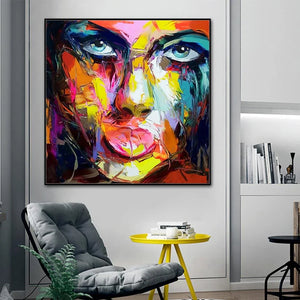 Modern Abstract Girl Face Canvas Poster Home Decor Gift