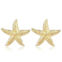 Load image into Gallery viewer, Trendy Boho Starfish Earrings - Exaggerated Gold Studs, Summer Fashion