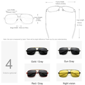 FORKINGSEVEN Polarized Driving Sunglasses Stainless Steel Men Women UV Protection