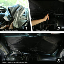 Load image into Gallery viewer, Foldable Front Car Windshield Sunshade Heat and Sun Resistant V-neck Design