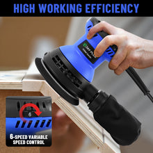 Load image into Gallery viewer, Electric sander, 6-speed track-type sander, suitable for sanding and polishing wood, furniture, metal and car surfaces