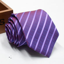 Load image into Gallery viewer, Classic Stripe Necktie Men Business Formal Wedding Tie 8cm Blue Black Pink Red Neck Ties Fashion Shirt Dress Accessories