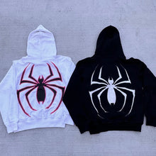 Load image into Gallery viewer, Y2k Spider Hoodies Women Men Hip Hop Zip Up Long Sleeve Jacket Graphic Punk Coats Harajuku Casual Loose Hooded Shirt Sweatshirt