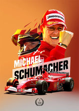 Load image into Gallery viewer, 2023 F1 Legend Racing Poster - Schumacher Helmet Canvas Art, Formula 1 Wall Decor