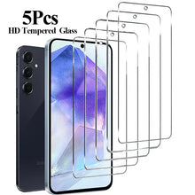 Load image into Gallery viewer, HD Screen Protector for Samsung S23 S26 A55 A35 A54 S25 Tempered Glass for Samsung S24 S21 S22 mica Galaxy S24 Ultra S23 FE