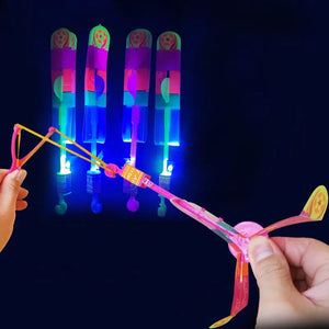 10pcs LED Flying Arrow Slingshot - Medium Size Whistle Toy for Parent-Child Interaction