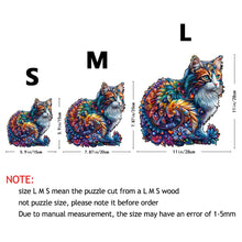 Load image into Gallery viewer, Wooden Puzzle for Adults, Cat Wooden Jigsaw Puzzles for Adults, Unique Animal Shape Wood Cut Puzzles for Family Friend