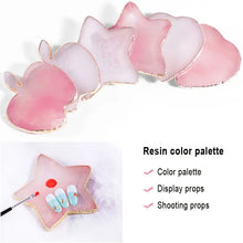 Load image into Gallery viewer, Natural Resin Stone Nail Art Palette Mix Color Gel Polish Display DIY Manicure Tools