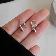 Load image into Gallery viewer, Silver Water Drop Shape Earrings for Women  Simple Temperament Ins Retro Jewelry Party Birthday